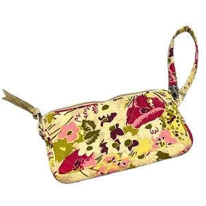 NWOT Vera Bradley Floral Print Clutch Pouch Wristlet With Zipper